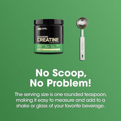 Optimum Nutrition Micronized Creatine Monohydrate Powder, Unflavored, 60 Servings, 300 Grams (Packaging May Vary)