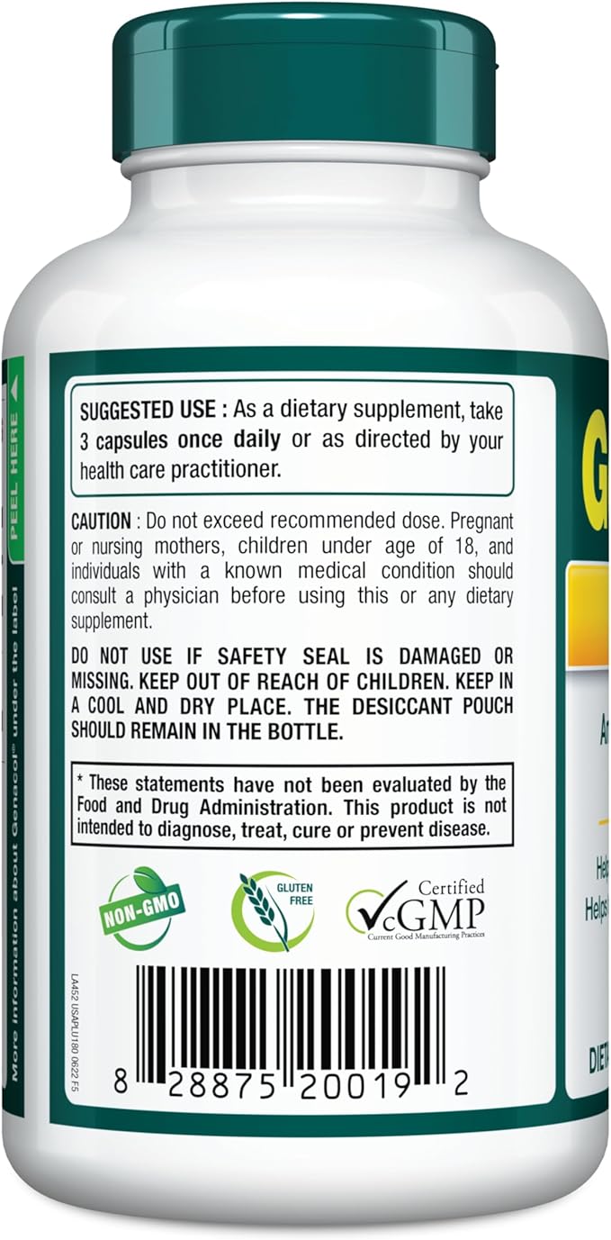 Genacol Glucosamine and Collagen Joint Supplement Glucosamina Colageno | Lubricates, Protects and Maintains Heathy Joints | Relieves Joint Discomfort Plus 180 Capsules