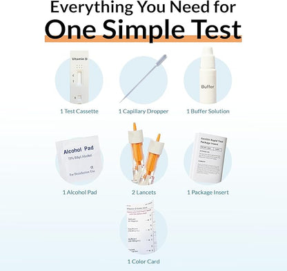 at Home Vitamin D Test (1 Test) Rapid Test, White