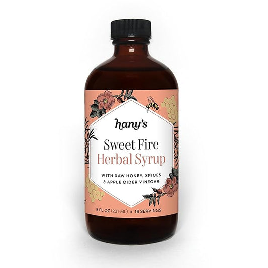 Hany's Harvest Sweet Fire Herbal Syrup – 8 fl oz | All-Natural Wellness Tonic, Apple Cider Vinegar, Raw Honey | Non-GMO, Gluten-Free, Handcrafted
