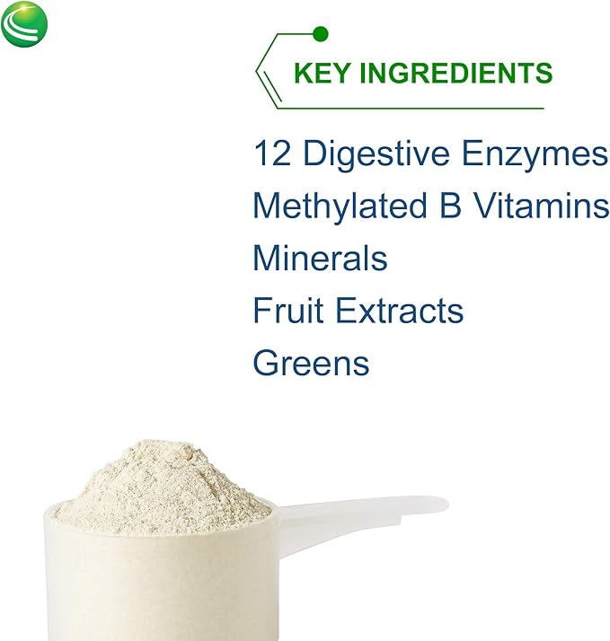 Nutra BioGenesis Premiere Greens Multi - Superfood Protein, Fiber, Antioxidant, and Essential Nutrient Powder Supplement - 322 g
