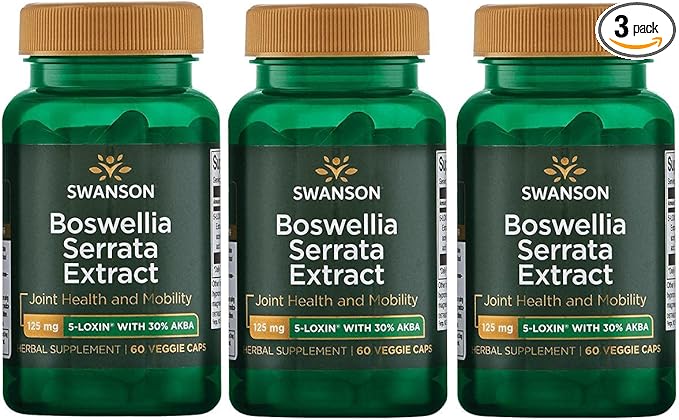 Swanson Boswellia Serrata Extract 125 mg 60 Veg Caps (3 Pack)