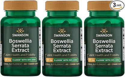 Swanson Boswellia Serrata Extract 125 mg 60 Veg Caps (3 Pack)