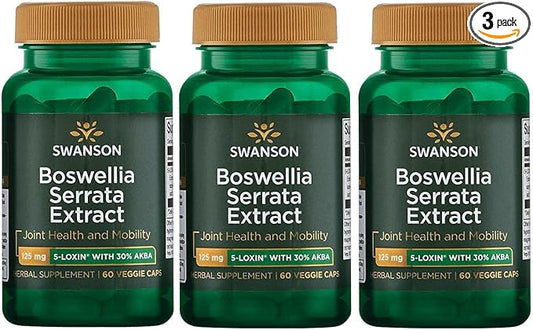 Swanson Boswellia Serrata Extract 125 mg 60 Veg Caps (3 Pack)