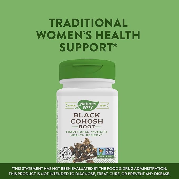 Nature's Way Black Cohosh Root, Traditional Women's Health Remedy*, 540 mg, 100 Vegan Capsules (Pack of 2)