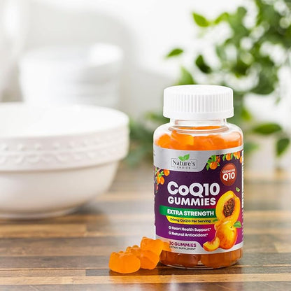 CoQ10 100mg Gummies - 3X Better Absorption, Antioxidant for Heart Health Support & Energy Production, Ultra Coenzyme Q10 Vitamins, Co q 10 Supplement, Dietary Supplement, Non-GMO - 30 CoQ10 Gummies