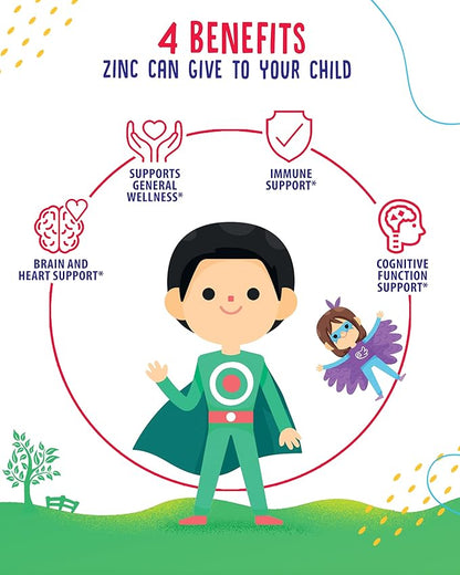Zinc Gummies for Adults & Zinc Gummies for Kids. Zinc Chewable Gummy for Immune Support - Powerful Natural Antioxidant Non-GMO Supplement for Children Men Woman Adults