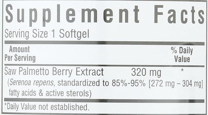 BlueBonnet Extra Strength Saw Palmetto Berry Extract Supplement, 60 Count