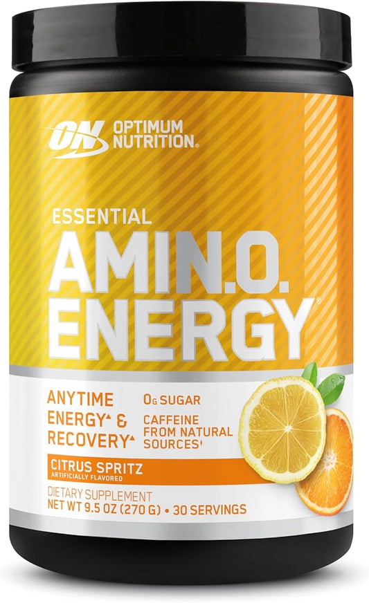 Optimum Nutrition New Flavor Amino Energy - Pre Workout with Green Tea, BCAA, Amino Acids, Keto Friendly, Green Coffee Extract, Energy Powder - Citrus Spritz, 30 Servings (Packaging May Vary)