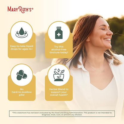 MaryRuth Organics USDA Organic Respiratory Health Liquid Drops with Mullein Leaf | Marshmallow Root & Elderberry | Mullein Drops for Lungs Herbal Blend | Immune Support Supplement | Vegan | 1 Fl Oz