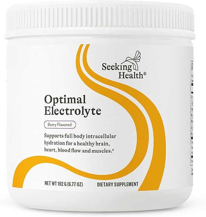 Seeking Health Optimal Electrolyte Powder, Berry Flavor, Healthy Energy and Endurance Support, Promotes Hydration and Healthy Muscles, Vegan and Vegetarian (30 Servings)*