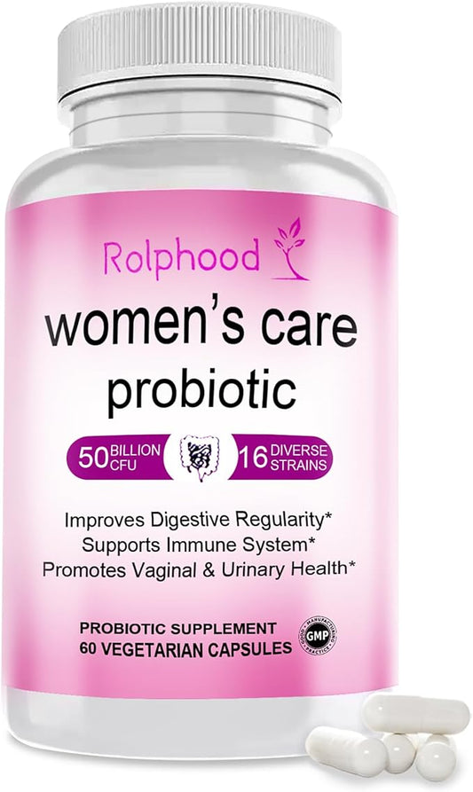 Vaginal Probiotic for Women's pH Balance Health,with Prebiotics &Lactobacillus Probiotic Blend,Boost Immune,Digestive,Gut,Promote Healthy Vaginal Odor & Vaginal Flora,60 Capsules[1-Month Supply]
