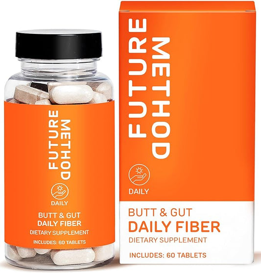 FUTURE METHOD Fiber Supplement, Acacia and Psyllium Husk Fiber Pills for Digestion (60ct)