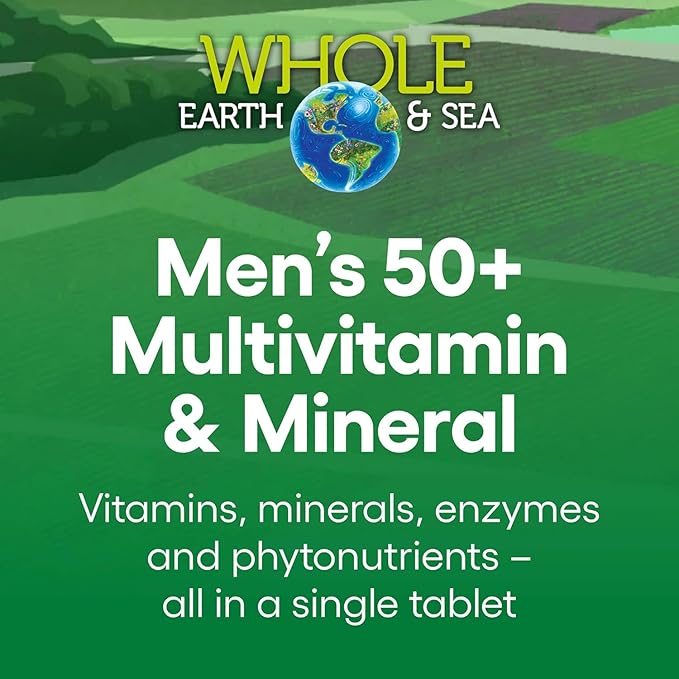 Natural Factors, Men's 50+ Multivitamin & Mineral, 1 Serving Contains Nutrition Equivalent to ½ lb of Veggies, 60 Count (Pack of 1)