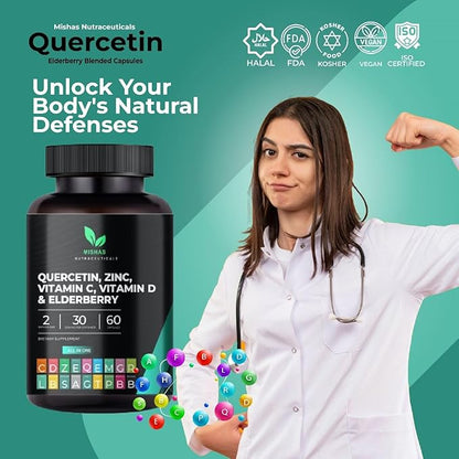 Bundle - Milk Thistle & Quercetin 60 Vegan Capsules - Total 120 Capsules