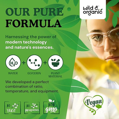 Wild & Organic Dong Quai Tincture 500 mg - Angelica Root Supplements for Women - Dong Quai Root Liquid Extract Drops - Angelica Sinensis Herb - No Sugar & Alcohol - 2 fl oz