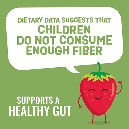 Fiber Advance Gummies | 100% Plant Based Fiber Supplement for Digestive Health | Chicory Root Inulin Prebiotic Gummies | Gluten Free, Vegetarian, & Non-GMO (Kids 3-Pack)