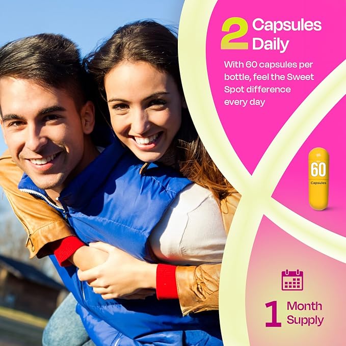 Sweet Spot - Pineapple Extract Vaginal Probiotics, 60 Capsules, Freshens Taste & Supports Vaginal Health, Natural pH Balance with Cranberry and Cinnamon - 500mg per Serving, Made in The USA