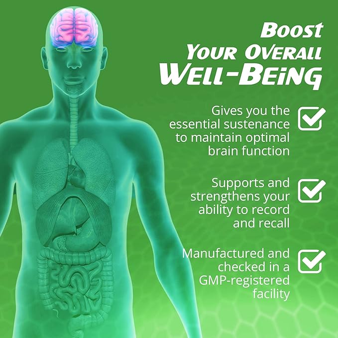 Ginkgo Biloba Support Brain Function, Supplements for Memory and Focus, Natural Antioxidant-Rich, Promotes Overall Health, 120 Vegetarian Capsules, GMP