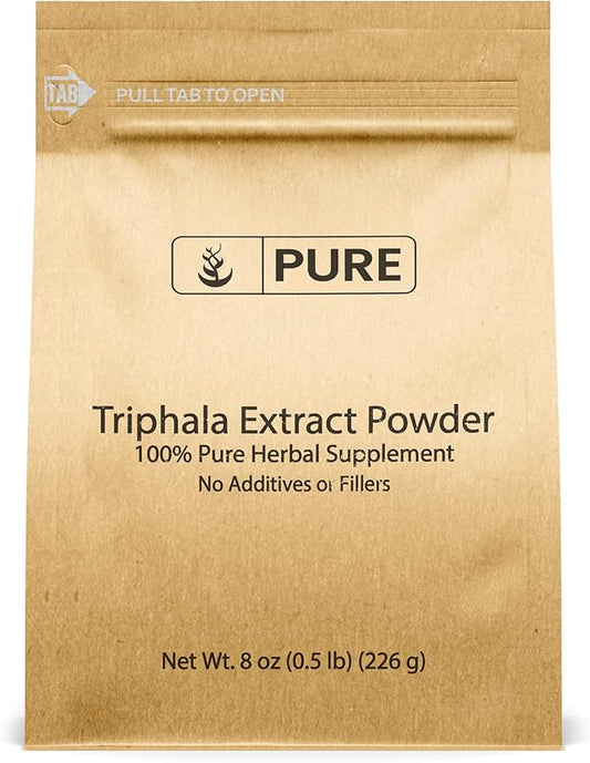 PURE ORIGINAL INGREDIENTS Triphala Extract Powder (8 oz) Pure, Naturally Sourced, No Additives or Fillers