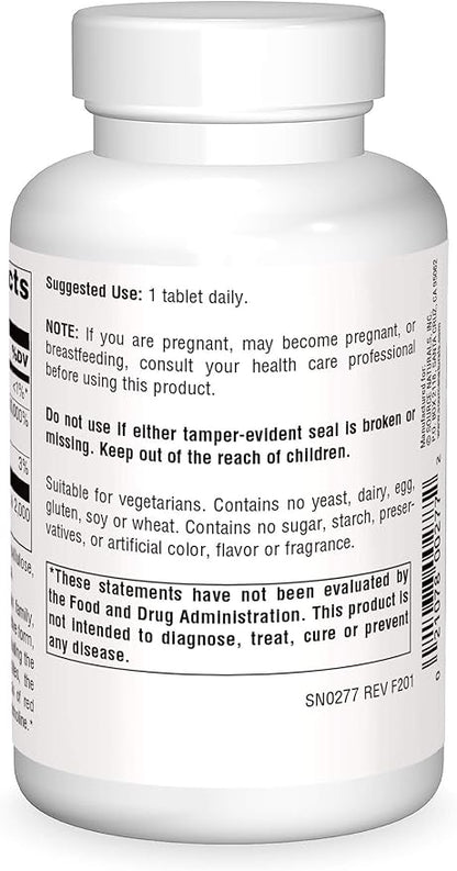 Source Naturals Pantothenic Acid 500 mg Vitamin B-5 Dietary Supplement - 100 Tablets