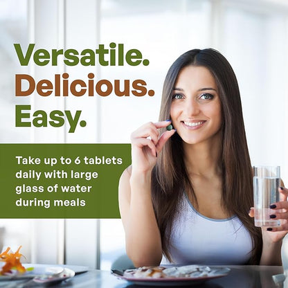 Go Nutra - Spirulina Tablets, Organic Spirulina, Packed with Vitamins, Minerals, Fibers, Amino Acids, and More, All-Natural Spirulina Supplement, Non-GMO, Vegan, 500 mg, 720 Tablets