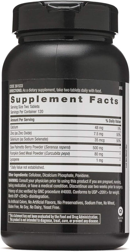 GNC Men's Saw Palmetto Formula | Supports Normal Prostate Function | 240 Tablets