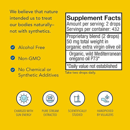 NORTH AMERICAN HERB & SPICE Super Strength Oreganol P73 - Pack of 2, 1 fl oz - Immune System Support - Non-GMO, Certified Organic - 864 Total Servings