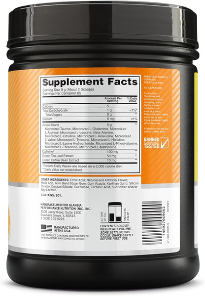 Optimum Nutrition New Flavor Amino Energy - Pre Workout with Green Tea, BCAA, Amino Acids, Keto Friendly, Green Coffee Extract, Energy Powder - Citrus Spritz, 65 Servings (Packaging May Vary)