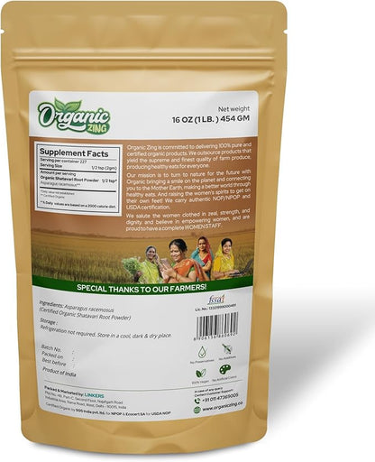 Embrace Your Vitality: Nourish Your Feminine Essence with Shatavari Powder Organic Blend - 16 Ounces (Pack of 4) - A Pure and Natural Ayurvedic for Holistic Women's Health Support