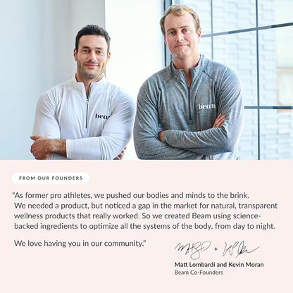 Beam Dream Sleep Powder, Natural Sleep Aid and Magnesium Hot Cocoa Drink for Adults, Calming Sleep Supplement with Apigenin, Nighttime Sleep Drink Powder, Third Party Tested Supplement, 30 Servings