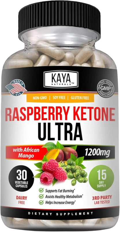 Kaya Naturals Keto Diet Raspberry Ketone - Weight Loss Supplement, Appetite Control, Boost Metabolism - 30 Count…