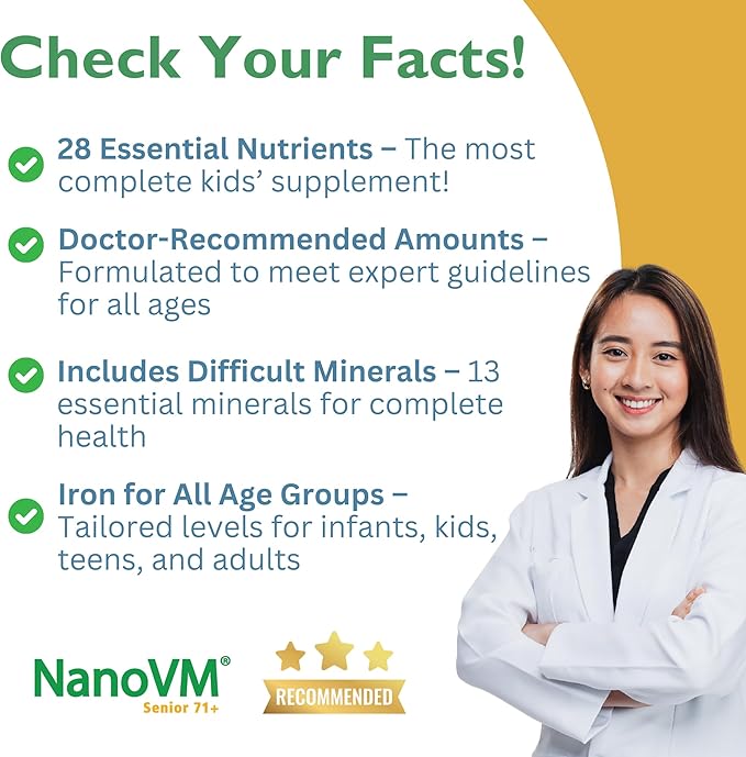 Senior 71+, Allergen-Free Vitamin Supplements, Unflavored Multivitamin Powder with 14 Vitamins & 13 Minerals, Low-Carbohydrate Mineral Supplements, 275g - Solace Nutrition