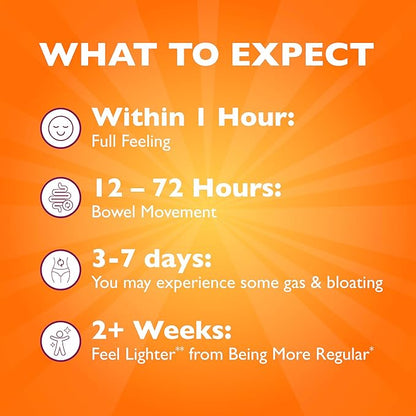 Metamucil 4 in 1 Daily Fiber Supplement Powder, Fiber Powder for Digestive Health and Regularity*, Sugar-Free, Orange, Naturally Sourced Psyllium Fiber, 72 teaspoons