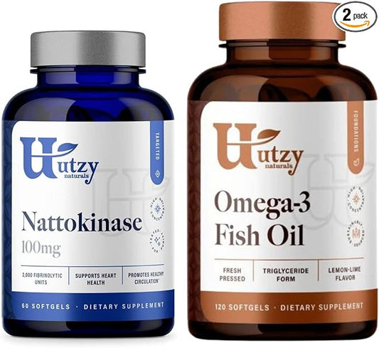 Cardiovascular Support Bundle | Nattokinase 100 mg & Omega 3 Fish Oil