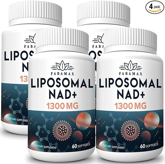1600 mg Liposomal NAD Supplement 1600 mg, 98% Pure NAD+ Supplement, Superior Absorption, Alternative to Nicotinamide Riboside or NADH to Boost NAD+ for Aging Defense, Energy, Longevity, 240 Softgels