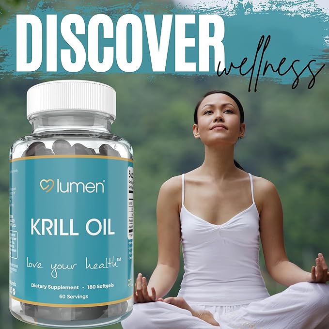 Krill Oil for Women – with EPA, DHA & Phospholipids – 180 Softgels – 60 Servings – Non-GMO, Gluten-Free, and Made for Daily Wellness Support (180 Count (Pack of 1))