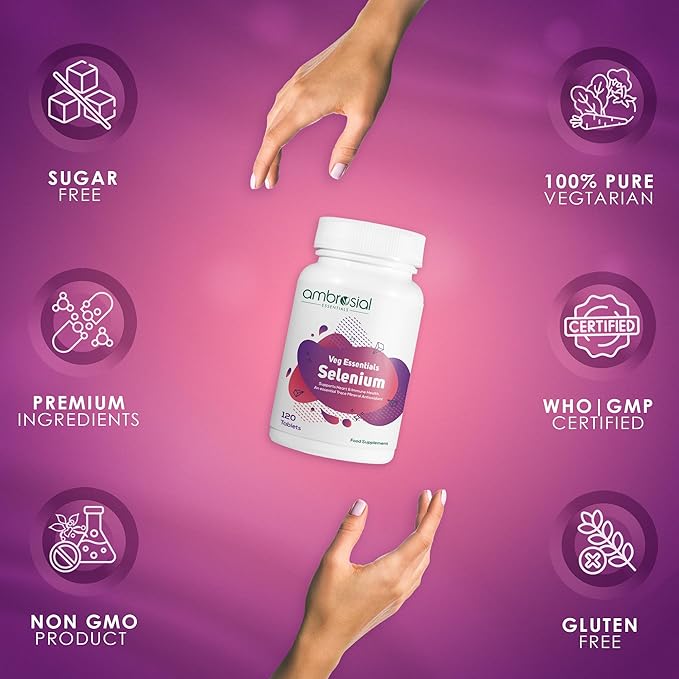 Ambrosial Selenium Selenomethionine 200mcg (Pack of 1-120 Tablets)