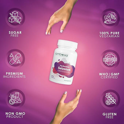 Ambrosial Selenium Selenomethionine 200mcg (Pack of 1-120 Tablets)