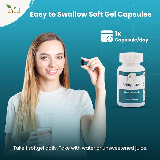 Ubiquinol 300mg, 90 Softgels, Enhanced Bioactivity CoQ10