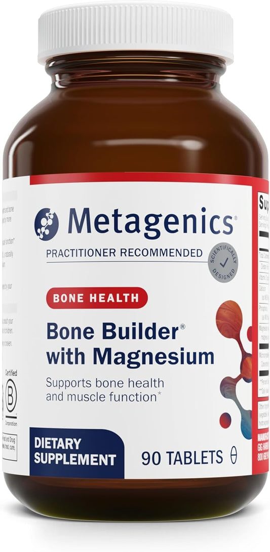 Metagenics Bone Builder with Magnesium - Bone Support Supplement* - Comprehensive Mineral Support* - with Calcium, Vitamin D & Magnesium - Non-GMO - Gluten-Free - 90 Tablets