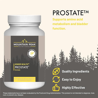 Mountain Peak Nutritionals Prostate Supplement - Supports Bladder Function & Metabolism - Prostate Support Supplement for Men with Saw Palmetto Extract, Pygeum (90 Vegetarian Capsules)