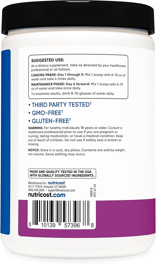 Nutricost Creatine Monohydrate Powder (Grape, 500 Gram) - Micronized Creatine Supplement - Vegan, Non-GMO, Gluten Free