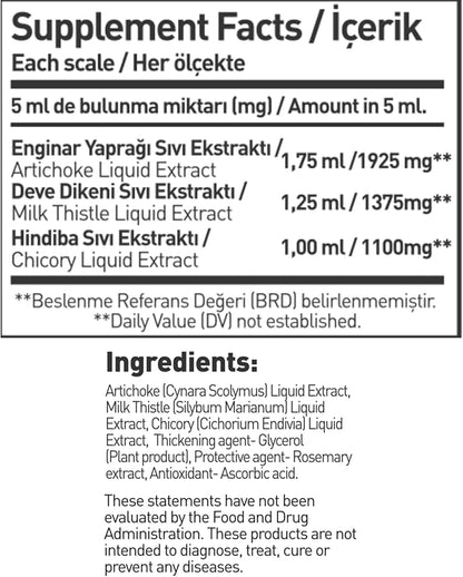 H-D Herbal Liver Detox, Cleanse, and Repair Liquid Supplement - Supports Gut Health and Kidney Function - Milk Thistle, Artichoke, and Chicory - Non-GMO (8.50oz)
