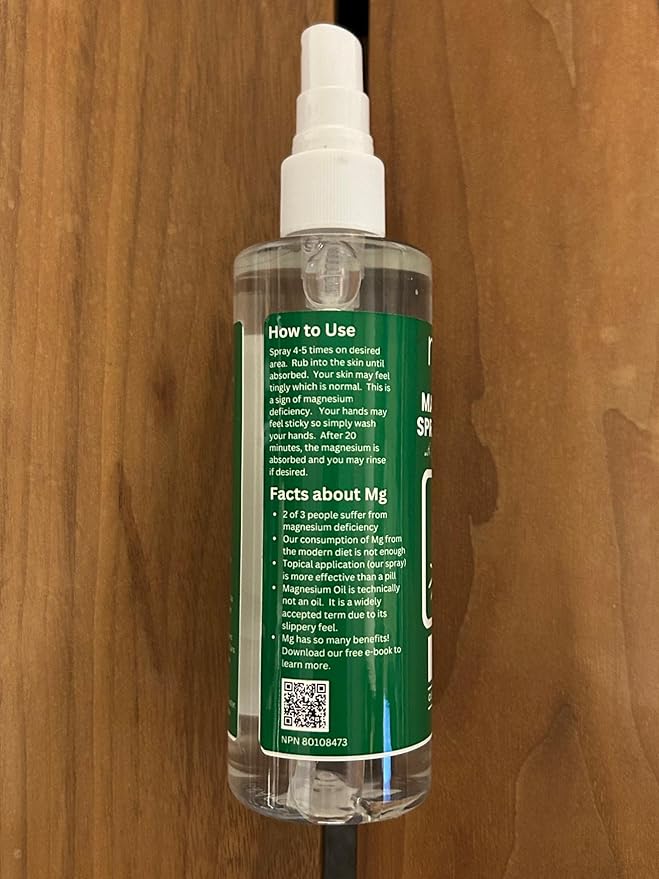 Magnesium Oil Spray with MSM and Aloe Vera - Extra Strength at 32mg per Spray - Lightly Scented with Lavender - 237 ml