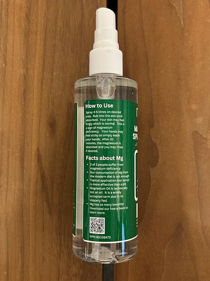 Magnesium Oil Spray with MSM and Aloe Vera - Extra Strength at 32mg per Spray - Lightly Scented with Lavender - 237 ml