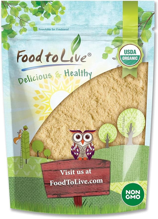 Food to Live - Organic Lion's Mane Mushroom Powder, 2 Pounds – Elevate Your Brain Wellness with Premium, Non-GMO, Natural, and Vegan Superfood to Better Focus