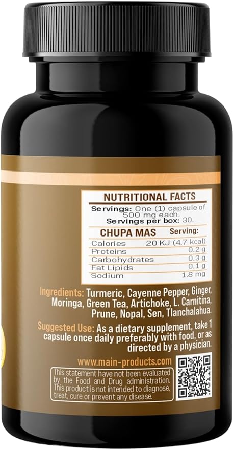 Ginger Green Tea Prune 30 Capsules 500mg