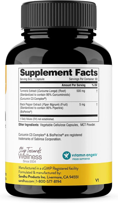 Sandhu's Collagen Peptides Powder & Curcumin with Bioperine| Supports Immune Function