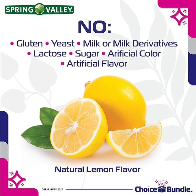 Spring Valley Proactive Support Omega-3 Fish Oil Soft Gels 1000 mg 180 Ct 2 pk (360 Total) + Vitamin Guide & Pill Container (4 Items)!